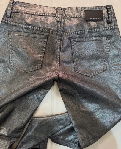 Calça Armani Exchange Metalizada Fem 40