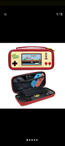 Case transporte nintendo switch - Edição 35 anos Mário Bros + película de vidro