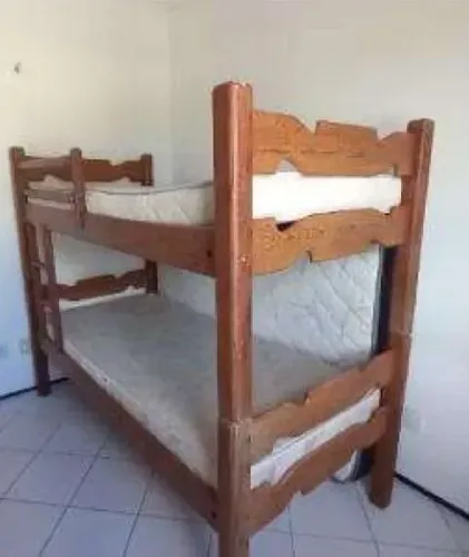 Cama Beliche Madeira Maciça Rústica Seminova (Desmontada)