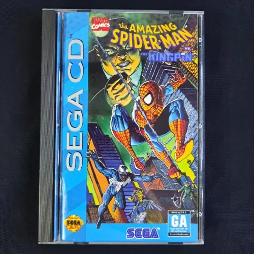 The Amazing Spiderman Vs The Kingpin Original Completo Sega CD Americano - Sega Mega Drive
