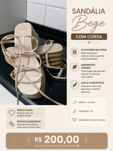 Sandália salto bloco e plataforma- Retirada no local ou a combinar.