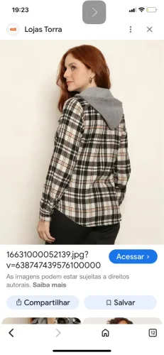 Blusa xadrez com capuz