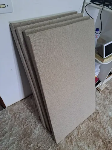 Painéis acústicos de lã de rocha 