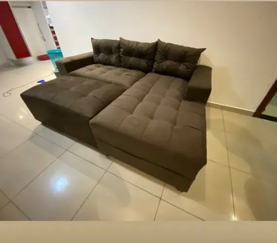 Sofá . Chaise marrom top