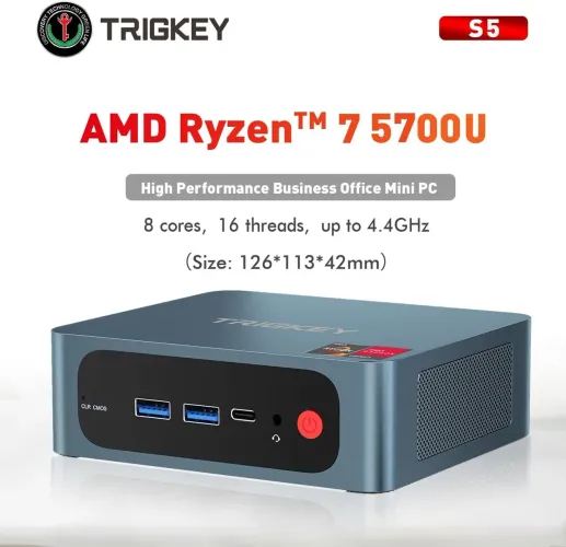 Mini-PC AMD Ryzen 7 5700U | 16GB DDR4 | 256GB SSD