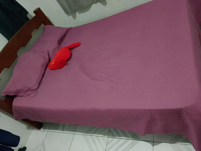 Cama casal de madeira + colchão