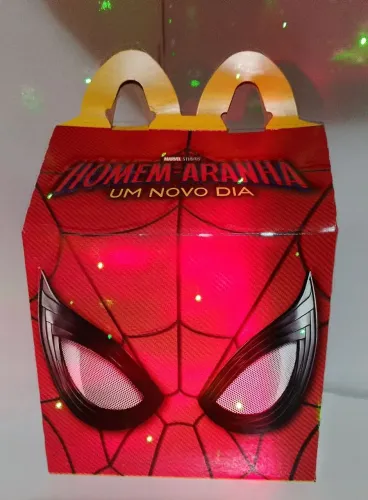 Caixinhas Mac lanche feliz McDonald's Homem Aranha um novo dia .
