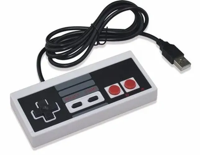 Controle com 2 botoes padrao mastert system e nintendo 8bits usb pra jogar no Pc