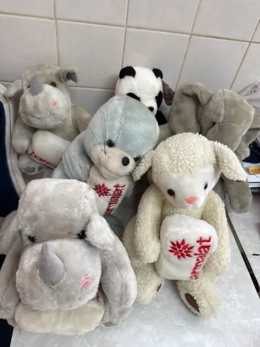 Lote de pelúcias da Parmalat