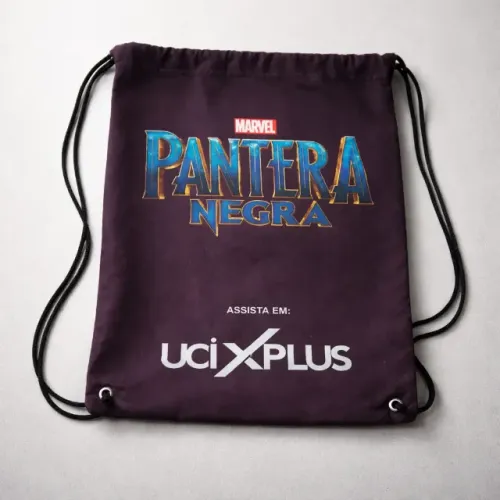 mochila pantera negra - estilo saco ccxp marvel / disney