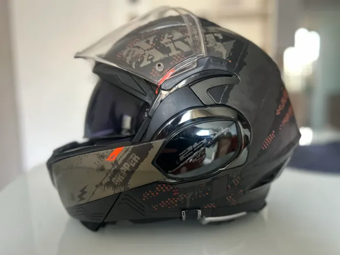 Capacete de Motocicleta LS2 FF900 Original com Visor Rebatível de 180 Graus, LS2 Valiant 2