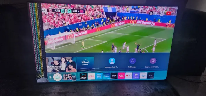 Tv Samsung qled 55 4k defeito