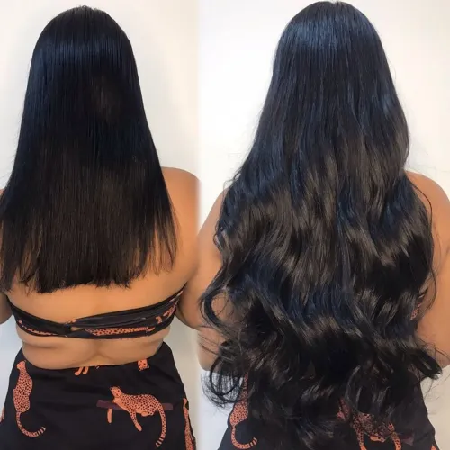 Cabelo Biorgânico liso + colocação 