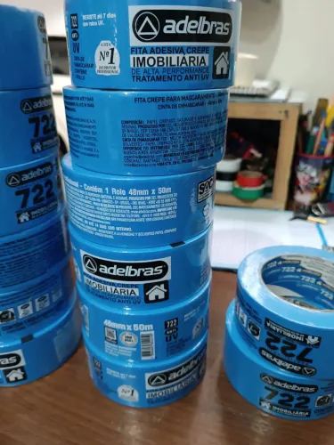 Fita crepe Adelbras azul 48x50 profissional
