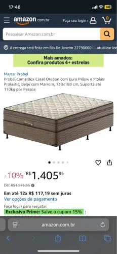 Cama Casal Molas Ensacadas