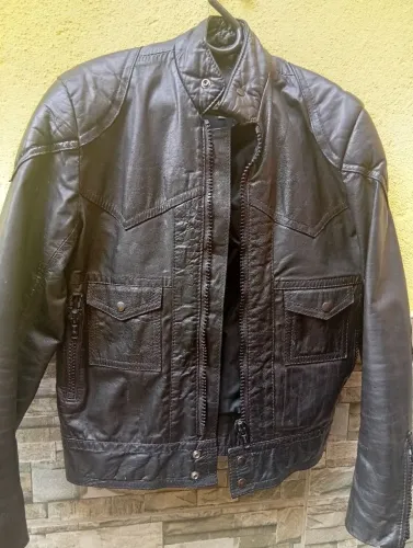 Jaqueta de couro masculina
