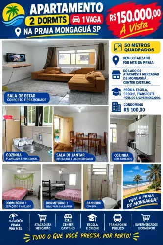 Imóvel para venda com 40 metros quadrados com 2 quartos em Centro - Mongaguá - SP