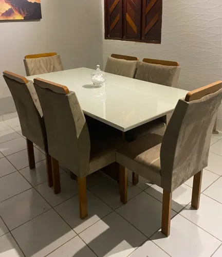 vendo mesa 6 cadeiras