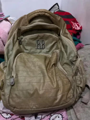 Mochila rebeca bonbon dourada original