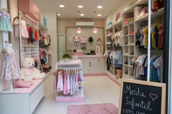 Loja Infantil Completa + Móveis Planejados + Mercadorias