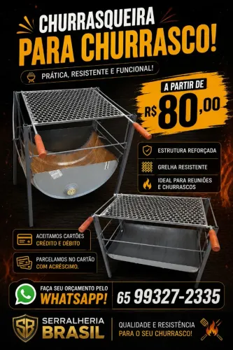 CHURRASQUEIRAS APARTIR R$80,00
