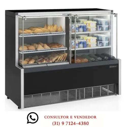 Balcão Estufa/Bar Refrigerado 1,40M Gelopar