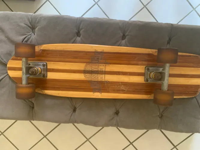 Skate Longboard X-seven com shape em bambu