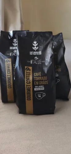 Café em Grãos Gourmet Italle 100% Arábica - Pacote 1kg (Torra Média / Escura)