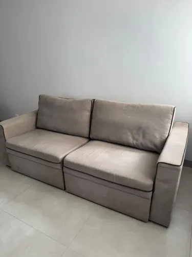 Sofá linho retrátil slim