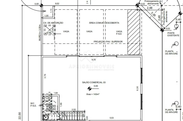 Salão comercial para locação, 150m² na Vila Alpina - Santo André/SP