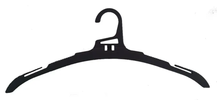 Cabide Adulto de Roupa Plástico Preto Tradicional - Unitário