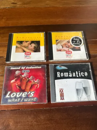 Músicas Românticas - Coletâneas - Lote c/ 4 CDS