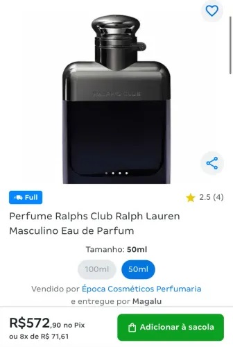 Ralphs Club Ralph Lauren Eau de Parfum 50ml