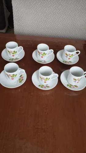 Jogo de café antigo porcelana Vera Cruz