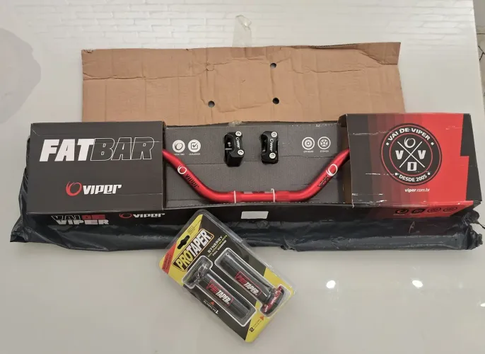 Guidão fatbar alto + Punho protaper