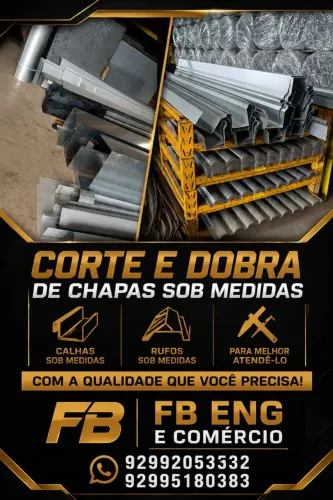 Chapas Dobradas sob medida (Calhas)