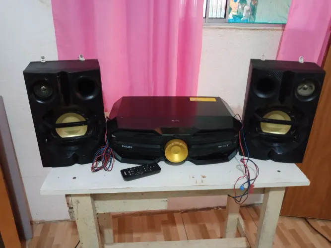 Mini System Som Philips + Controle Original (Não Liga) - Conserto ou Peças