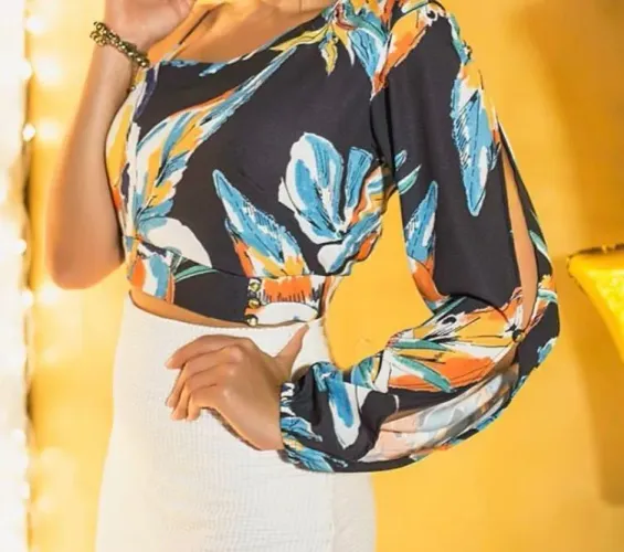 Cropped tropical Estilo Anelle