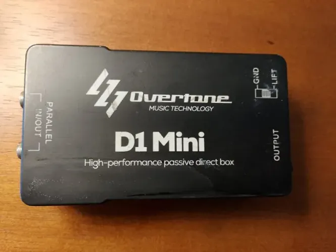 DIRECT BOX OVERTONE D1 MINI PASSIVO P10 BALANCEADA XLR