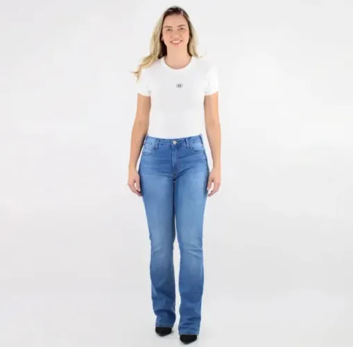Calça Colcci Reta Feminina Jeans Bia Azul Indigo Original