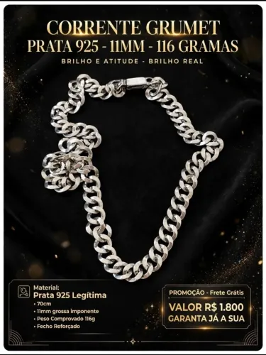Corrente de Prata 925 escamada