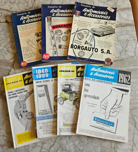 RARIDADE! 7 Anuários de Automóveis e Acessórios - 1953 a 1962