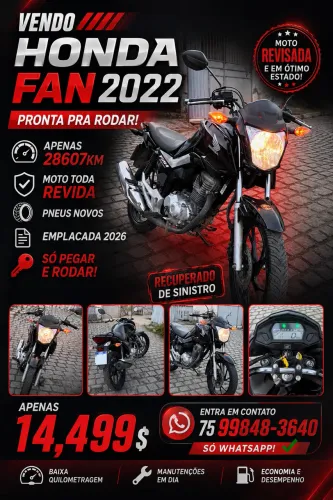 Vendo Honda fan 160 2022