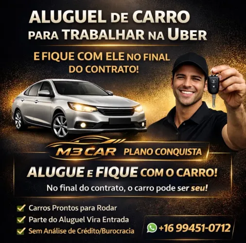 Aluguel de carro para Uber e 99