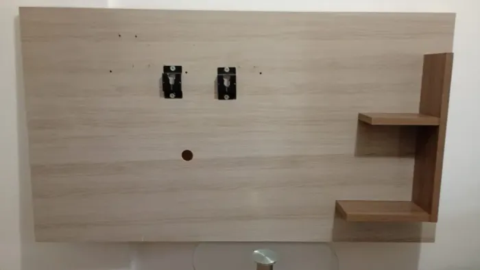 Painel para TV, lindo, em madeira, com prateleiras, para TV até 50 Polegadas