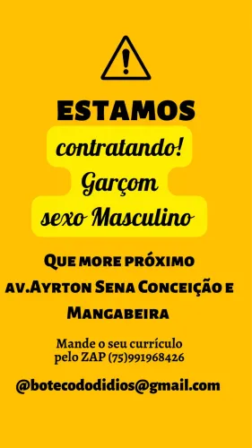 Vaga pra garçom com experiência