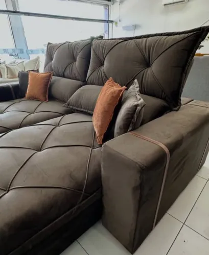 Sofá retrátil reclinável Gran Bello- PAGA NA ENTREGA