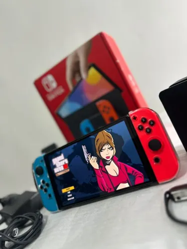 NINTENDO SWICTH OLED DESBLOQUEADO COM GARANTIA