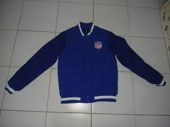 Jaqueta Bomber New Era Varsity NFL Azul - Colegial Tamanho M