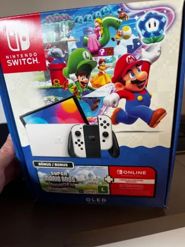 Nintendo switch oled novo desbloqueado 256gb garantia 1 ano